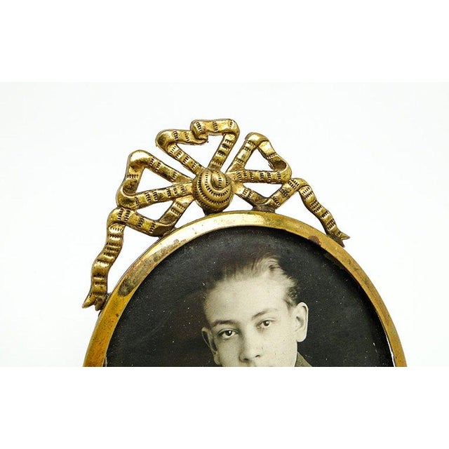 Antique Art Nouveau Frame in Brass, 1890s For Sale - Image 4 of 7