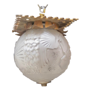 Muller Freres Luneville Globe Ceiling Light