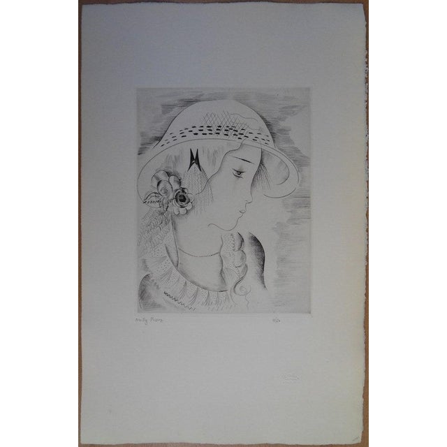 Emilia "Mily" Possoz (1888-1967) Portrait of a Young Girl Original etching Signed in pencil Limited edition of 50 copies...