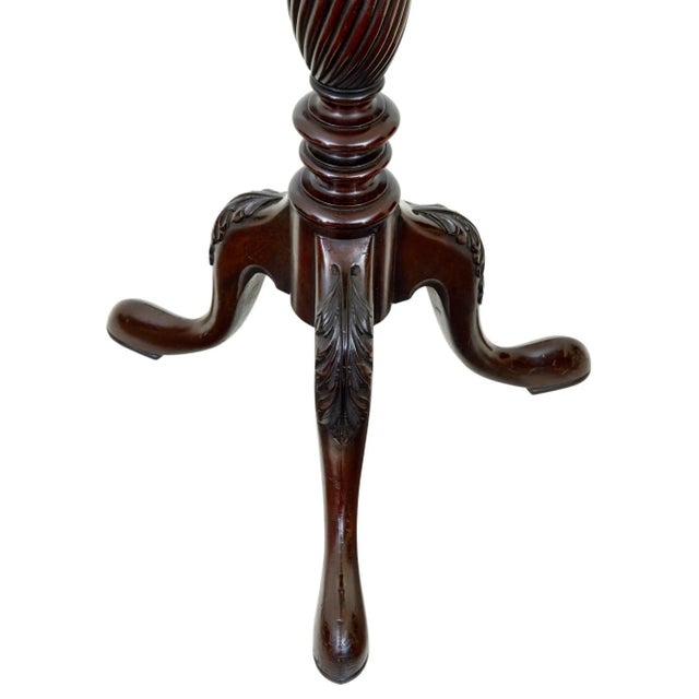 1920s Early 20th Century Carved Mahogany Pedestal Stand, 1920s For Sale - Image 5 of 7