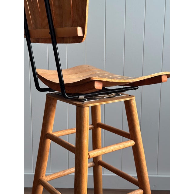 Mid Century Modern Bar Stools Attributed to Arthur Umanoff, Set of 4 For Sale - Image 11 of 16