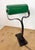 Paint Vintage Green Enamel Banker Lamp, 1930s For Sale - Image 7 of 18