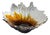 Amber Revontuli Bowl in Ice Glass by Tauno Wirkkala for Humppila, Finland, 1970s For Sale