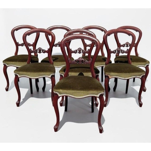 Mahogany Balloon Back Dining Chairs, Set of 8 For Sale - Image 10 of 10