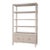 Large Linen Wrapped Etagere - Putty Linen For Sale