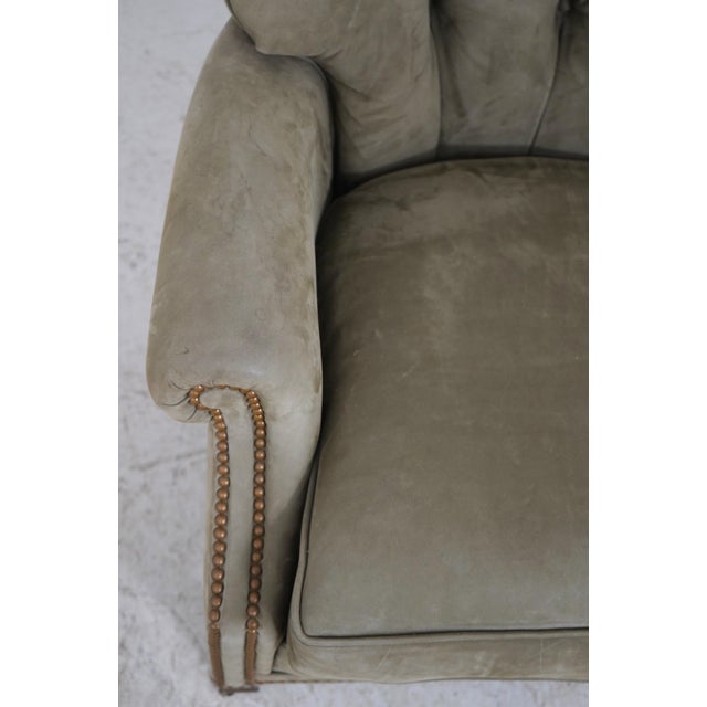 Pair Hancock & Moore Suede Lounge Chairs For Sale In Philadelphia - Image 6 of 18