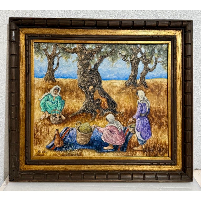 Zvi Livni (1906-1987) Picnic Oil on canvas Hand signed lower left Dimensions: 18" x 22" & Framed: 25" x 29" I am not sure...