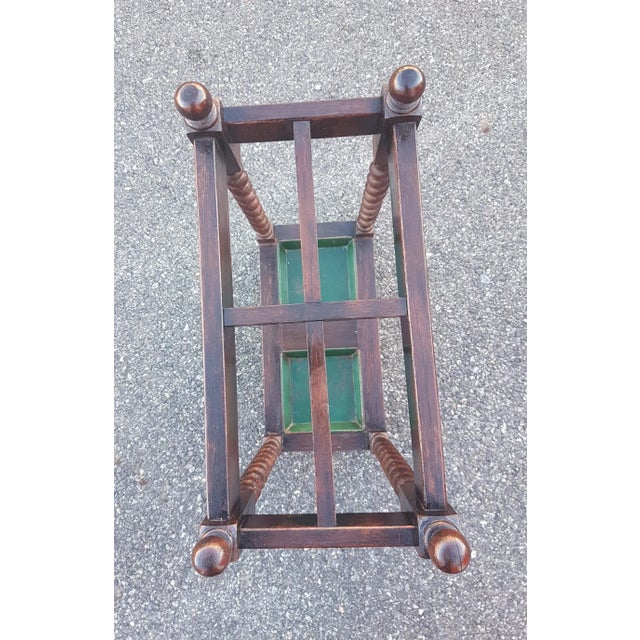 Early 20th Century Early 20th Century Barley Twist Umbrella / Cane Stand For Sale - Image 5 of 8