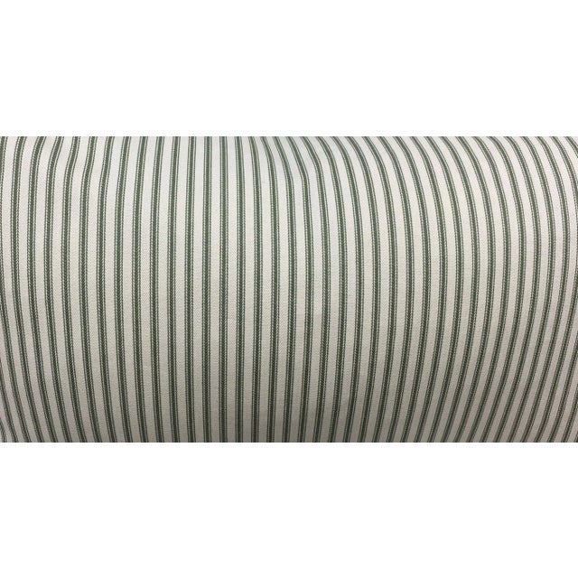 Pair of Large Bolster Pillows With a Colorful Red & Cream Iris Pattern - Made in Uk For Sale - Image 11 of 12