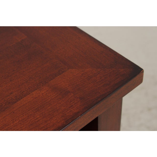 Arts & Crafts 2 Tier 1 Drawer Cherry Sofa Table For Sale - Image 11 of 13
