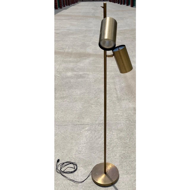 1980s Koch and Lowy Omi Brass Floor Lamp For Sale - Image 9 of 12