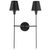 Elegant, tapered shades provide warmth and enhance the clean lines and refined polished brass details of our 2-light...