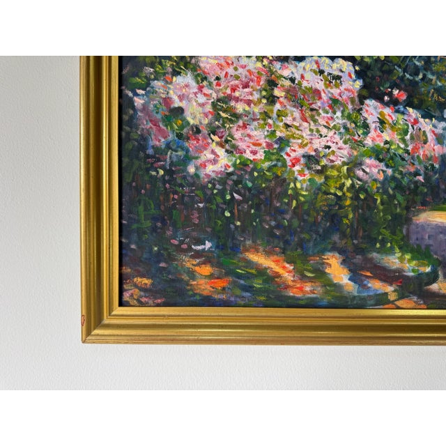1980"s Vintage D. Osorio Garden House Entrance Oil on Canvas Painting, Framed/ Sold For Sale In Miami - Image 6 of 9