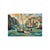Paper Colorful Harbor Boats Painting, Coastal Abstract Art Print, 36″ × 24″ For Sale - Image 7 of 7