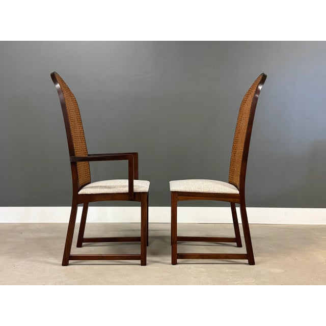 Mid-Century Modern 1950s Walnut Dining Chairs Attributed to Milo Baughman- Set of 6 For Sale - Image 3 of 10