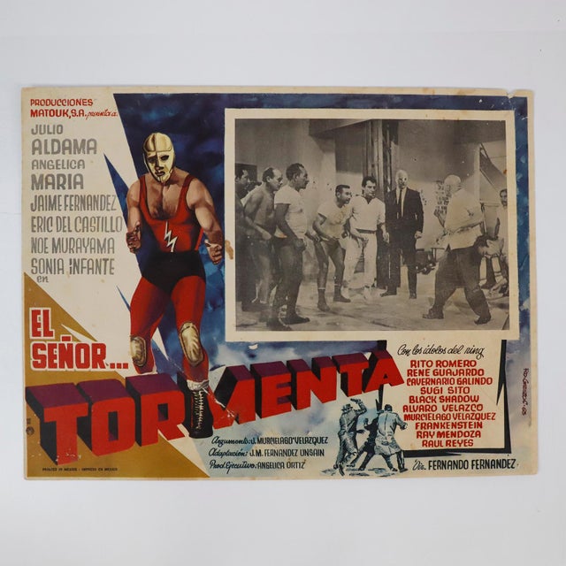 We offer this Fantastic Set of 8 original and rare Mexican Wrestling Movie Posters from 1950-1960, with the most iconic...