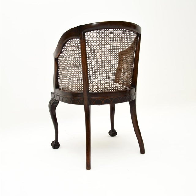 1900 - 1909 Antique Edwardian Caned Armchair, 1900s For Sale - Image 5 of 12