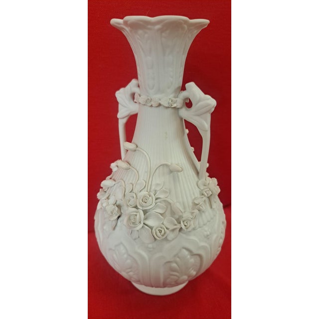 Ceramic Biscuit Porcelain Vase, 1980s For Sale - Image 7 of 9