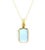 Blue Gia Certified Cushion Cut Blue Topaz in 18k Gold Bezel Pendant Necklace For Sale - Image 8 of 10