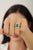 Luxury 2.44ct Emerald Diamond 18k Gold Ring Size 9 for Women by VRJewels For Sale - Image 10 of 15