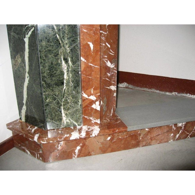 1920s Antique Marble Corner Fireplace, 1920s-1930s For Sale - Image 5 of 16