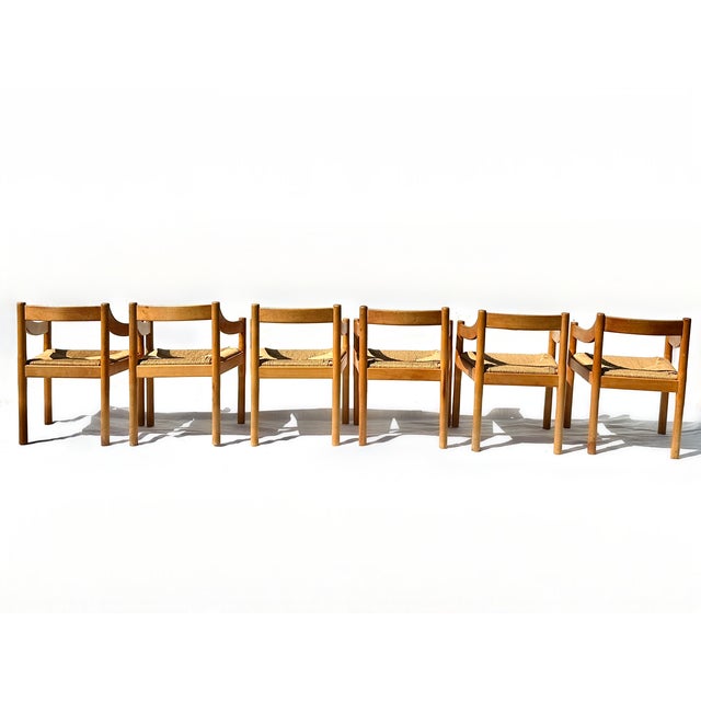 Vico Magistretti Set of 6 1960’s Carimate Dining Chairs, Vico Magistretti for Cassina For Sale - Image 4 of 10