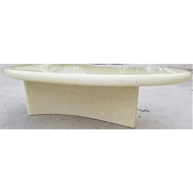 1970's MCM Organic Faux Goatskin Kidney Shape Cream ...