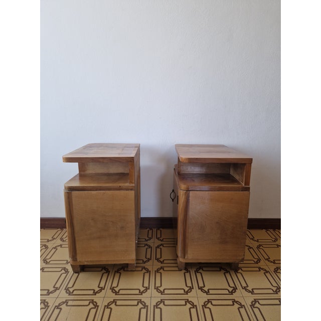 Art Deco Burl Bedside Tables, 1930, Set of 2 For Sale - Image 6 of 16