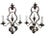 A striking pair of hand-forged wrought iron lamps in the Spanish Revival taste, dating to the early 20th century. Each...