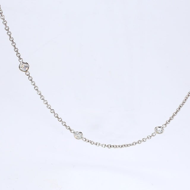 Contemporary 18k White Gold Penny Preville "Diamonds by the Yard" Necklace - 16.5in For Sale - Image 3 of 4