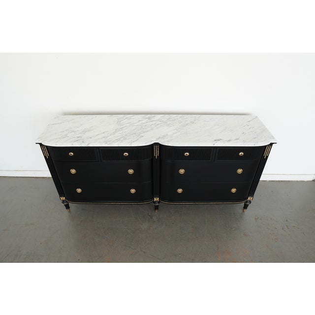 Traditional Frontgate Regency Bow Front 8-Drawer Dresser, A Pair For Sale - Image 3 of 18