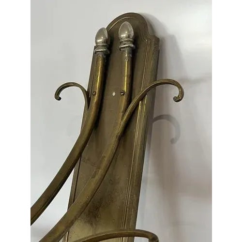 Gold Brass Wall Light Sconces, Set of 2 For Sale - Image 8 of 10