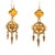 Late 20th Century Art Nouveau Gold Dangle Earrings 15k Yellow Pearl Floral Style, 2 pieces For Sale - Image 5 of 7