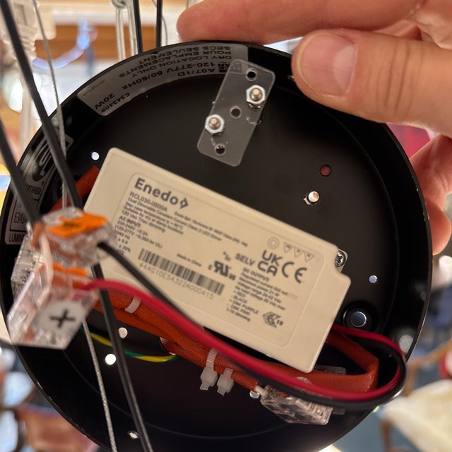 Space Age Saucer Pendant, Matte Black For Sale - Image 4 of 10