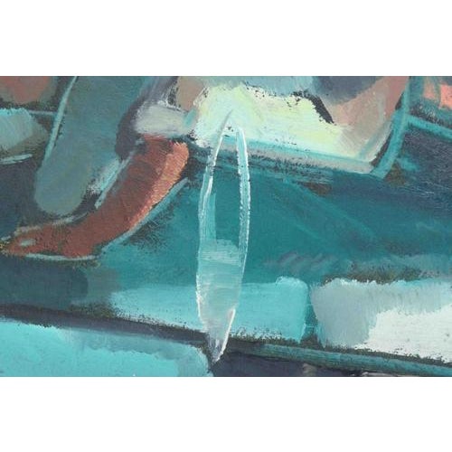 Modern Scandinavian Artist, Abstract Composition, Oil on Board, 1960s For Sale - Image 3 of 5