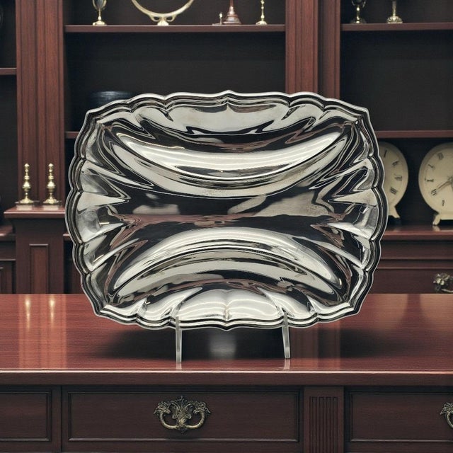Reed & Barton Chippendale-Style Silver Plate Three-Section Relish Dish, 10.5" For Sale - Image 4 of 9
