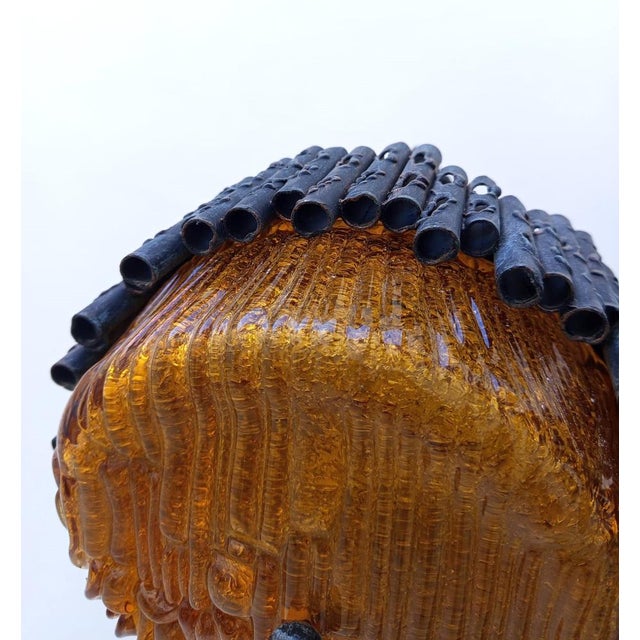 Brutalist Brutalist Pendant Lamp attributed to Marcello Fantoni, 1960s For Sale - Image 3 of 13