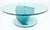 Stacked Glass Fan Shape Base Round Coffee Table Italian Post Modern Mid Century For Sale - Image 6 of 13