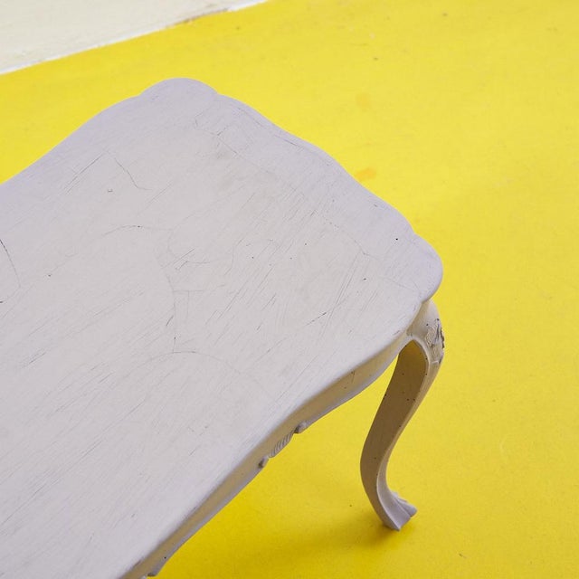 Dove Gray Wooden Coffee Table For Sale - Image 4 of 7