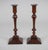 English Antique Pair English Mahogany Candlesticks For Sale - Image 3 of 6