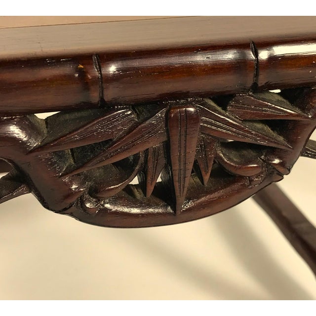 Brown Vintage Chinese Rosewood Stand With Burl Top For Sale - Image 8 of 8