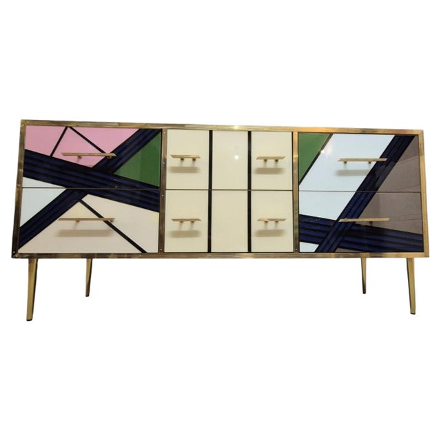 Italian Murano Glass and Brass Chest of Drawers from Justfurnituress For Sale - Image 15 of 15