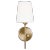 The Baker one light wall sconce in satin brass provides abundant light for your bath vanity, while adding a layer of...