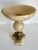 1960's Brass and Alabaster Stone Pedestal Bowl For Sale - Image 4 of 11