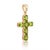 Showcasing a vivid olive-green hue, this cross pendant is engineered with balanced proportions to highlight the natural...