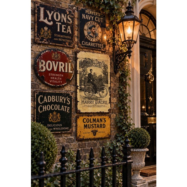 Fare You Well Daisy Bell , 1894 Advertising Metal Sign For Sale - Image 4 of 8