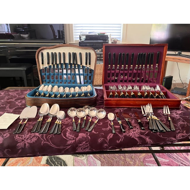 Selling this incredible 177 Piece Yamazaki Stainless Steel Flatware and Serving Set. Features high quality 18/8 Stainless...