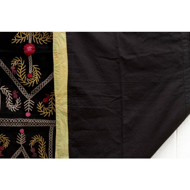 Textile Berbere Tribal Motif Embroidered Textile For Sale - Image 7 of 8