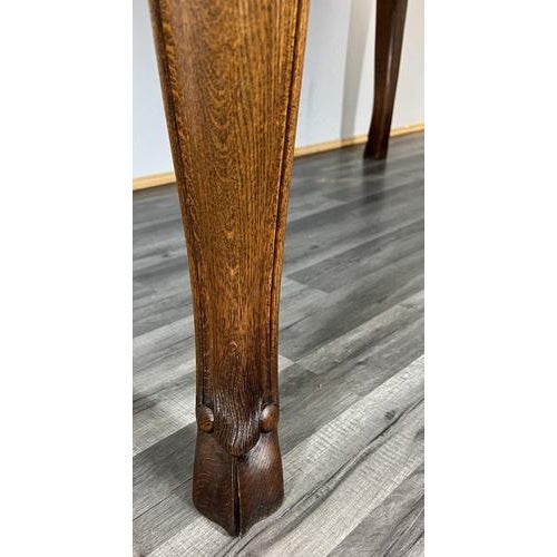 Brown Vintage French Carved Oak Dining Table For Sale - Image 8 of 13