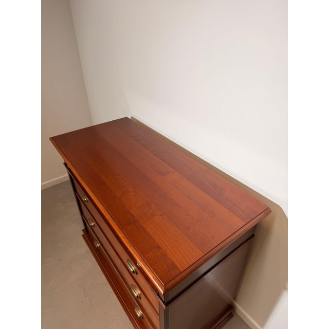 Cherrywood Chest of Drawers with Tambour Front Detail For Sale - Image 3 of 5
